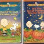 1966-1973-2 Charlie Brown-VHS-Cartoons- Movies-It's The Great Pumpkin-A Charlie Brown Thanksgiving