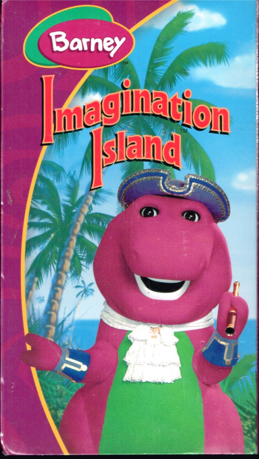 Barney VHS Video Tape-Imagination Island-Songs-Just Imagine-Sea Medley