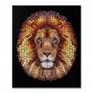 Seven Wall Arts - Handmade Painting - Pixel Dot LionBen Heine Digital Circlism 32*40 Inch (80*100cm)