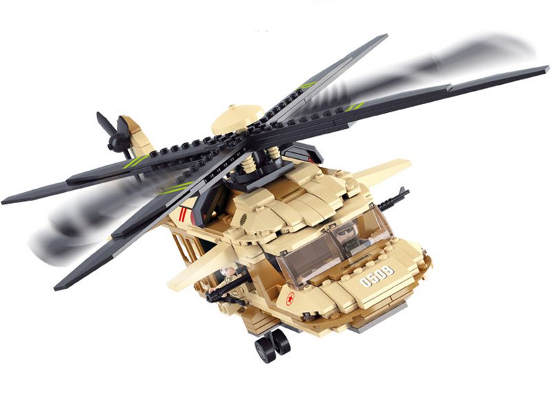 Military War lego Helicopter Army Airplane Building Blocks