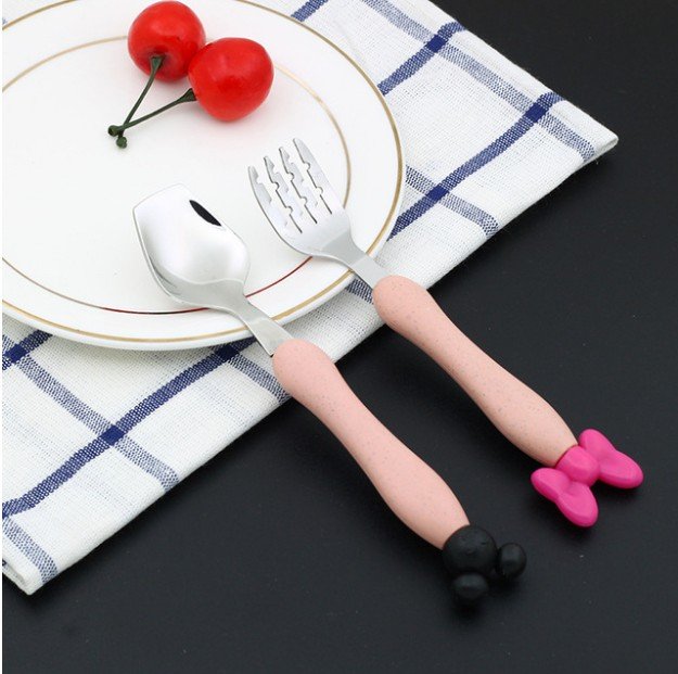 Mickey Mouse Stainless Steel Minnie Fork Kids Dinnerware