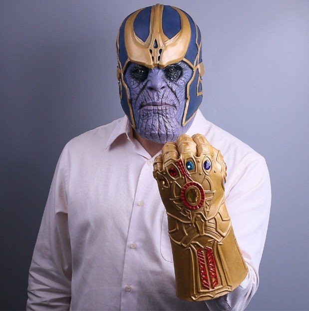Thanos Avengers Mask Infinity War with Gloves Superhero