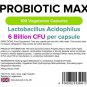Probiotic Max Acidophilus + FOS, 100 Capsules + prebiotic, wind, bloating, cramp