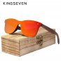 Polarized Sunglasses Walnut Wood Mirror Lens Sun Glasses