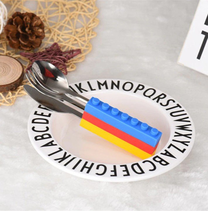 Creative Cutlery Lego Bricks Stainless Steel for Kids