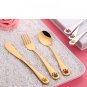 Kids Dinnerware Animal printing Cutlery 3 pcs (Message Color)