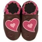 new soft soled baby leather shoes HEARTS (6-12 mo)