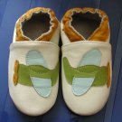 new soft sole baby leather shoes AIRPLANE cream (6-12 mo)