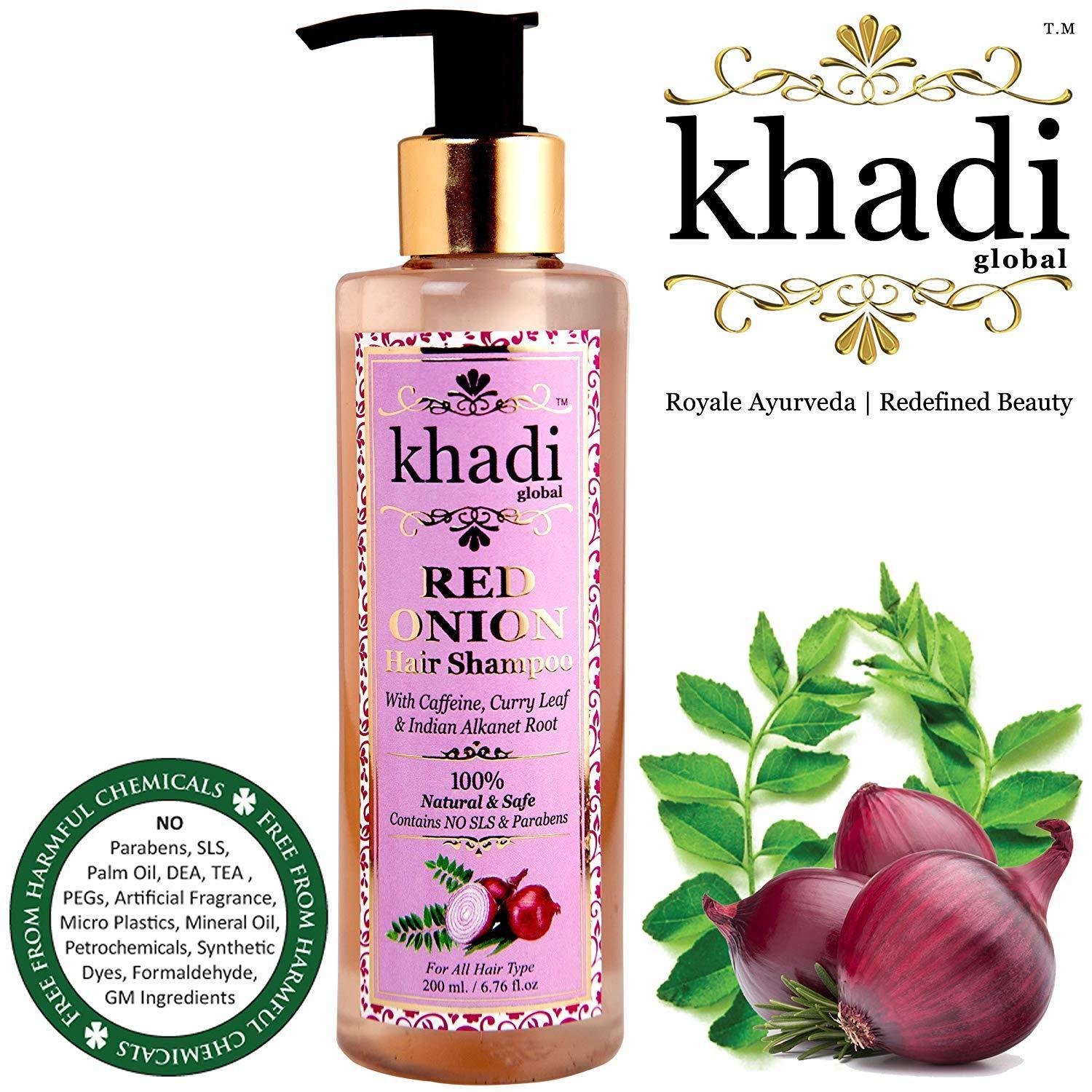 Khadi Global Onion Shampoo with Caffeine Curry Leaf & Indian