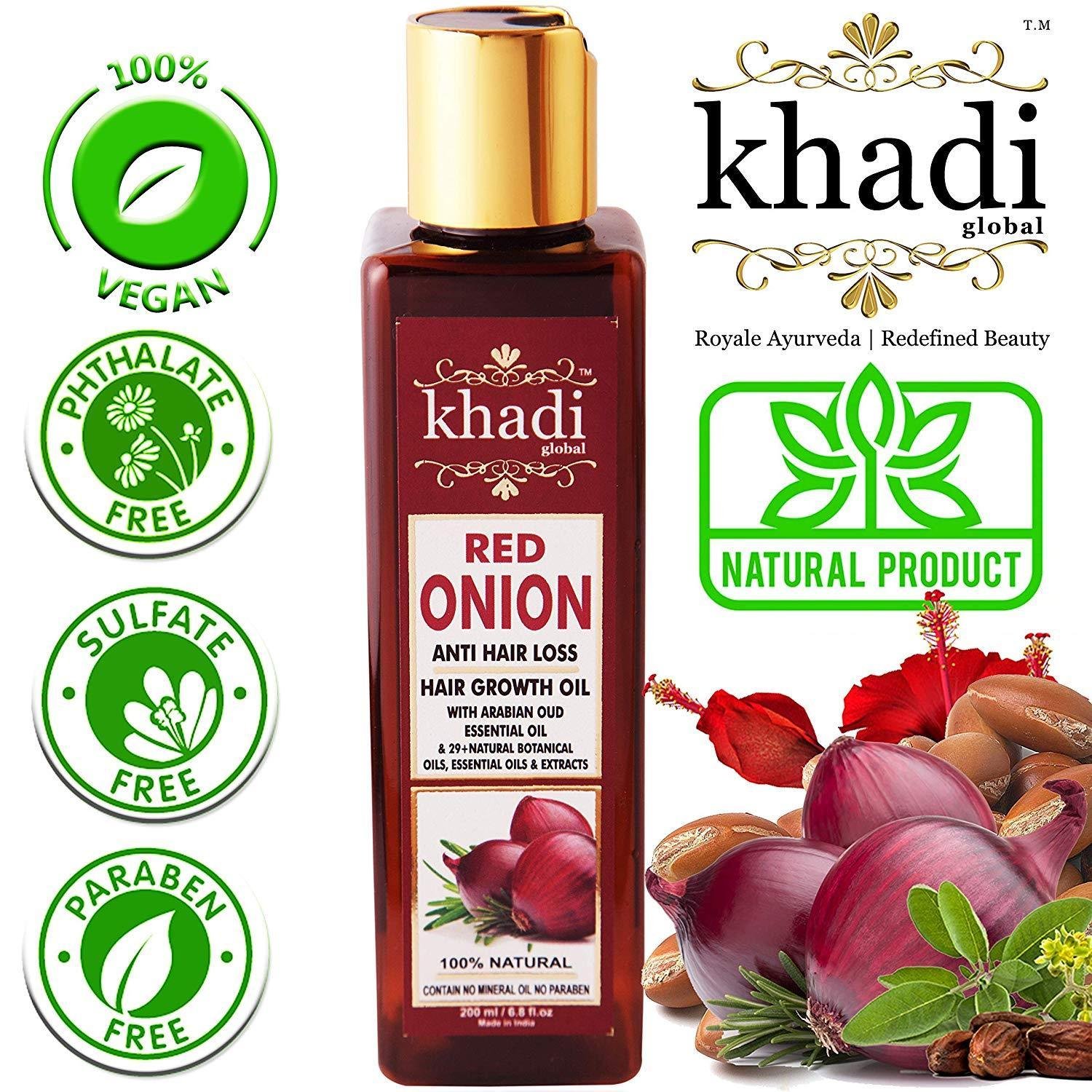 KHADI GLOBAL RED ONION HAIR GROWTH OIL 200ml