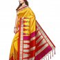 e vastram Women's Mysore Art Silk Saree with Blouse Piece (Yellow)