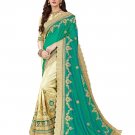 Indian Embroidery Green Art Silk Saree