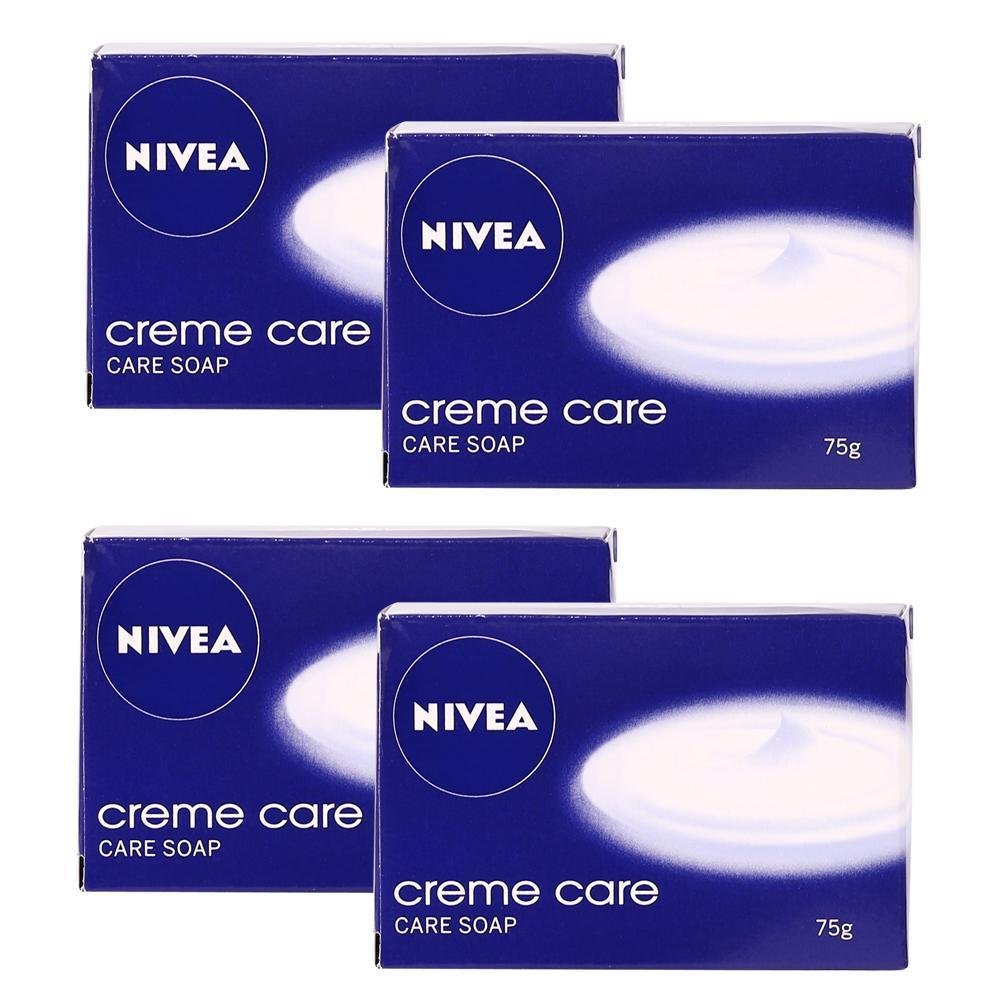 Nivea Creme Care Soap, (Pack of 4), 75gm Each