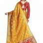 Indian Woven Banarasi Silk Cotton Saree With Blouse Piece