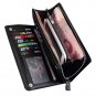 Designer Long Zipper Wallet Black