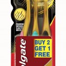 Colgate Toothbrush-360 Degree Charcoal Gold-Soft Bristles  (Pack of 3)