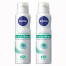 Nivea Whitening Sensitive Gentle Care Women Deodorant, 150ml x 2 (Pack of 2)