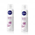 Nivea Fresh Flower Deodorant For Women, 150ml x 2 (Pack of 2)
