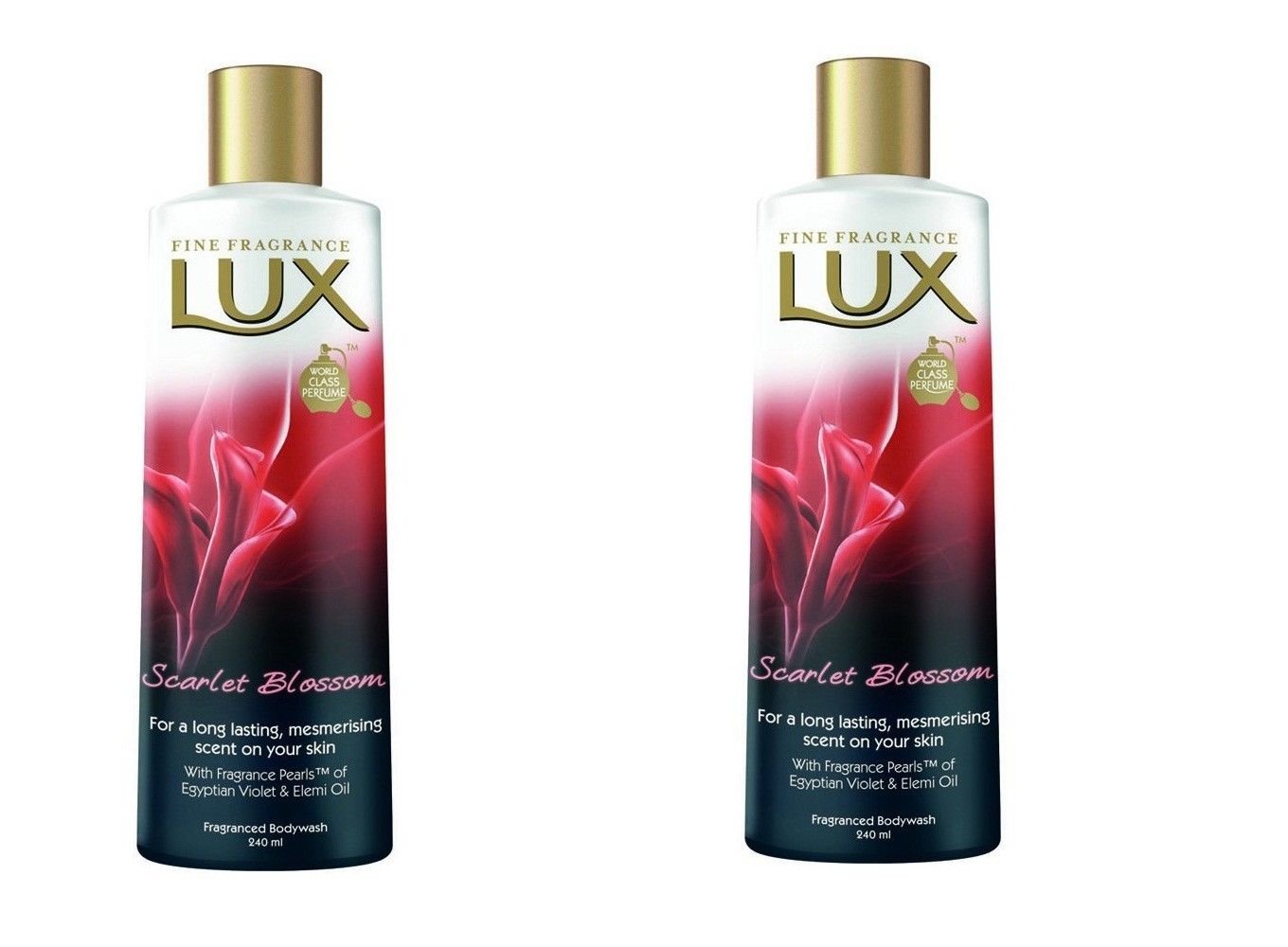 Lux Fine Fragrance Scarlet Blossom Body Wash 240ml x 2 (Pack of 2)