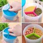 Plastic Cereal Dispenser 3 Compartment Storage Container 1500ml (Set of 2 Jar)