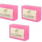 Lot of 3, Khadi Natural Rosewater Soap 125gm Each Soap