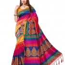 e vastram Women's Mysore Art Silk Saree with Blouse Piece (Multicolour)