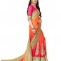 Indian Embroidery Multicoloured Chiffon Saree