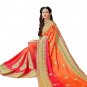 Indian Embroidery Multicoloured Chiffon Saree