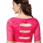 Indian Embroidery Multicoloured Chiffon Saree
