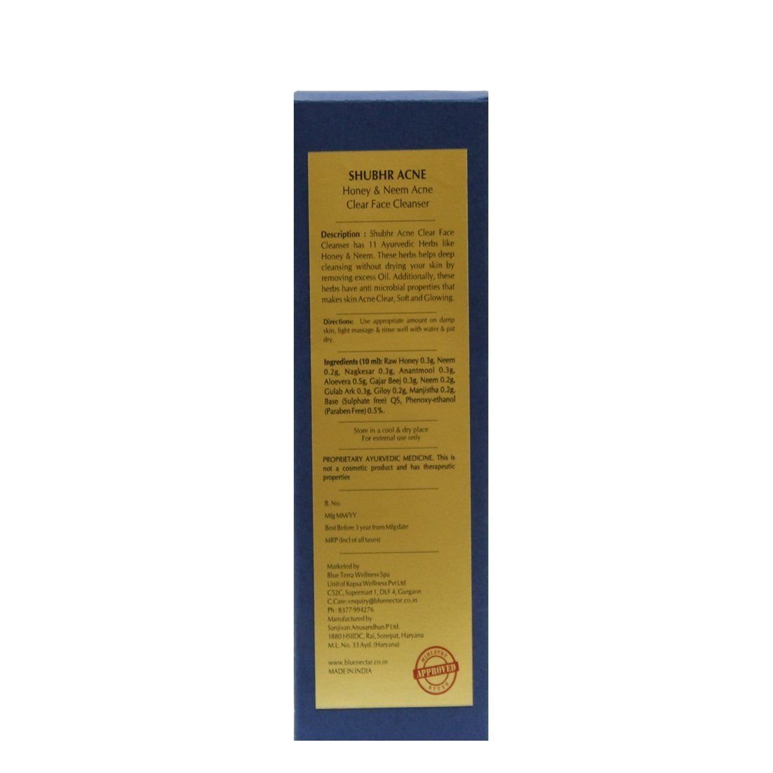 Blue Nectar Ayurvedic Acne Face Wash with Honey & Neem 100ml