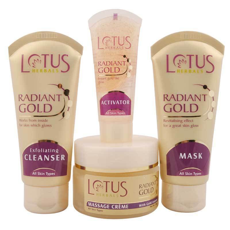 Lotus Herbal Radiant Gold Cellular Glow Facial Kit 170gm 1549