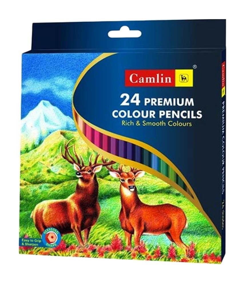 Camlin Premium Full Size Colour Pencil 24 Shades