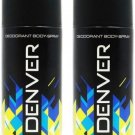 Denver Cool Deodorant Body Spray For Men 150ml x 2 (Pack of 2)