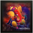 SAF Ganesha Painting Special Effect Textured (30 cm x 3 cm x 30 cm)