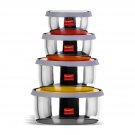 Sumeet Stainless Steel Food Storage Airtight & Leak Proof Containers Set of 4