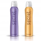 Secret Temptation Women Deodorant Romance & Mystery Combo Pack of 2 (150ml x 2)