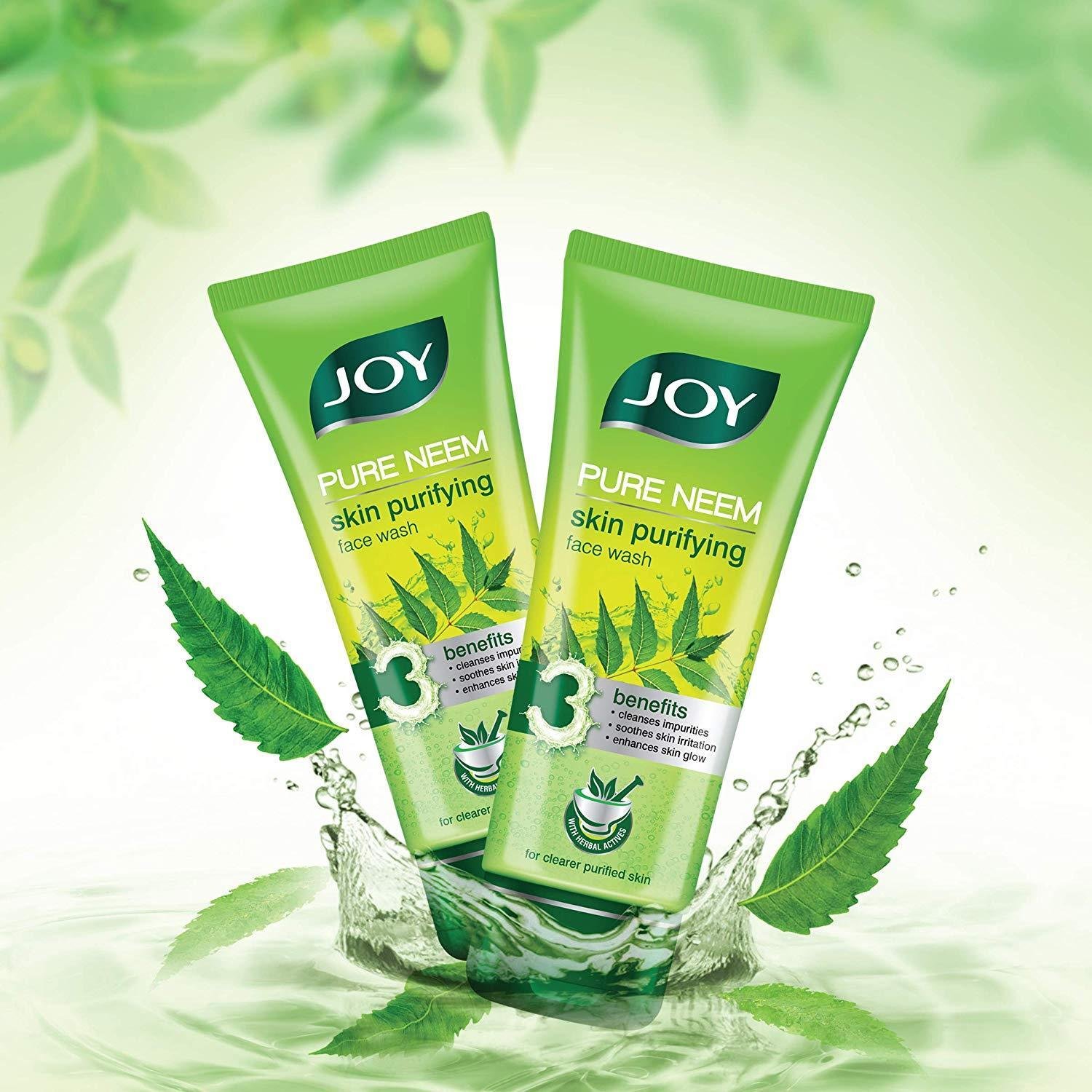 Joy Pure Neem Skin Purifying Gel Face Wash 100ml x 2 (Pack of 2)