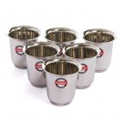 Embassy Stainless Steel Mayuri Coffee Glass , Set of 6 - Size 2 - 150ml Glass