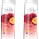 Avon Naturals Red Rose & Peach Hand & Body Lotion - 200ml x 2 (Pack of 2)