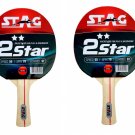 Stag 2 Star Table Tennis Racquets (Set of 2 Racquets)