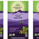 Organic India Tulsi Mulethi, 25 Tea Bags x 3 (75 Tea Bags)