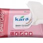 Kara Cleansing Baby Wipes - Viscose Fibre - Chamomile Extract - (80 Wipes)