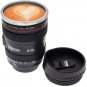 Super Classic Camera Lens Shaped Coffee Mug with Lid - 350ml Black