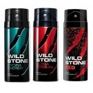 Wild Stone Hydra Energy + Ultra Sensual + Red Body Deodorant For Men 150ml x 3