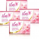 Iba Halal Care Fragrant  Body Soap, Real Rose, 75gm x 4 (Pack of 4)