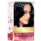 L'Oreal Paris Excellence Creme Hair Color, Black, 72ml+100gm