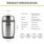 HomePuff® Double Wall Vacuum Insulated- Stainless Steel Food Jar (480 ML)