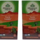 Organic India Tulsi Tummy 25 Tea Bags x 2 (Pack of 2)