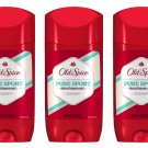 Old Spice Pure Sport High Endurance Deodorant Stick For Men (2.25oz 63gm x 3)