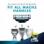 Gillette Mach 3 Manual Shaving Razor Blades (Pack of 12 Cartridge)